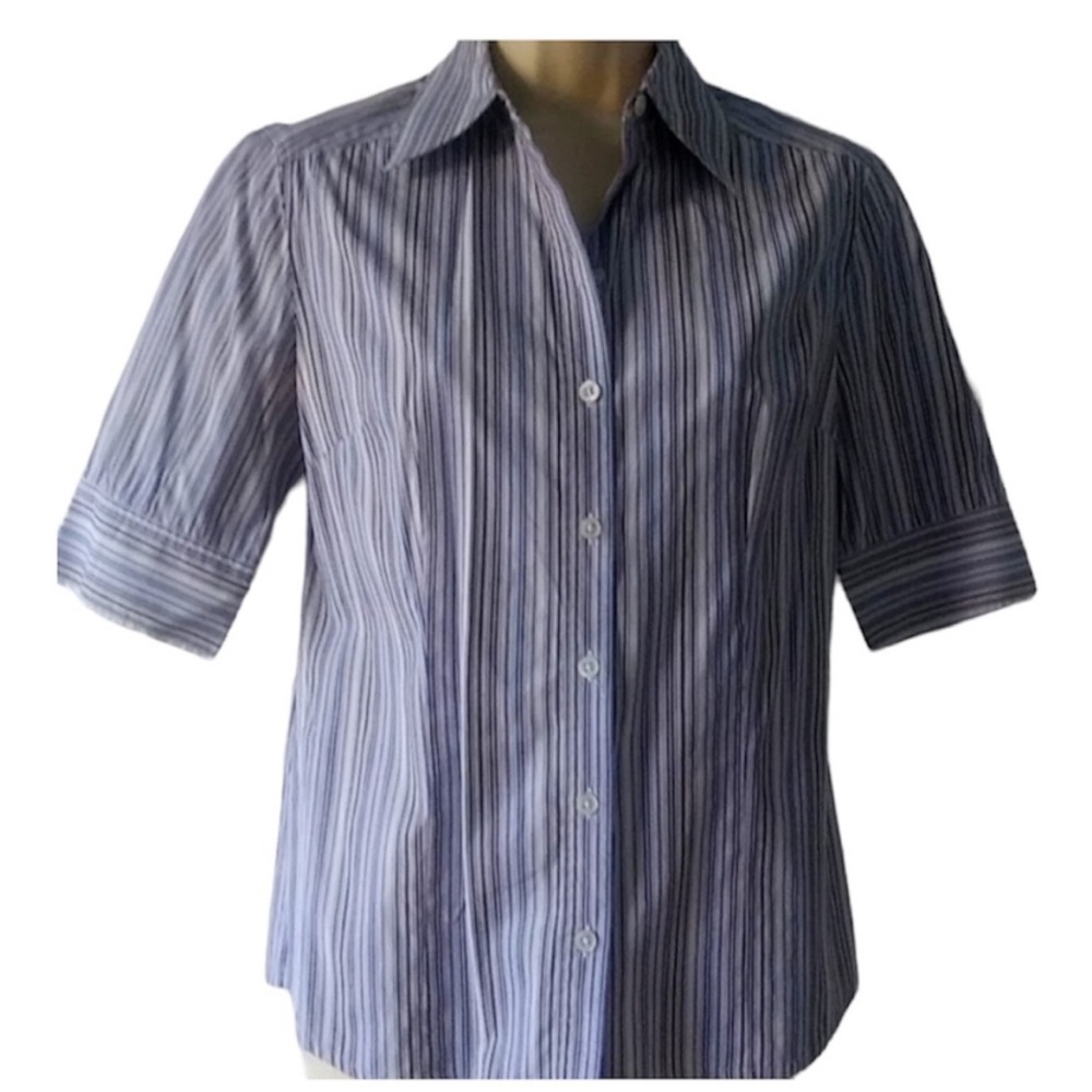 Express Blue and White Striped Shirt Size 2
